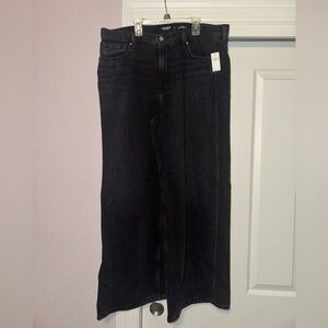 NWT Old Navy Baggy Wide Leg Jeans, black, size 16